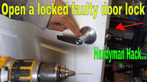 It's wood and has no panels) front door with a multipoint door lock mechanism. How To Open A Locked Door Fix Faulty Stuck Lock Handyman Hack Youtube