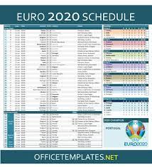 Euro 2020 2021 Schedule And Scoresheet Officetemplates Net