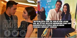 Saya mohon maaf kerana tak dapat memberikan penjelasan terperinci. Hubungan Zahirah Macwilson Dan Zul Ariffin Masih Kukuh