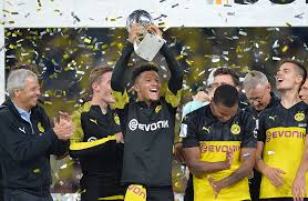 Real football playerjust played jadon sancho! Sancho Leads Dortmund To German Super Cup Win Over Bayern Cgtn