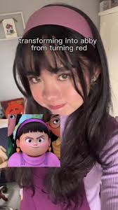 Cosplaying as Abby from Turning Red: Pink and Purple Makeup Look