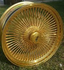 24 Inch Stamped Gold Dayton Wire Wheels Custom Wheels Dayton Rims Wire Wheel Rims