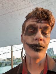 Got me looking like a creepypasta. I think I love  it!🙏🖤😈😈🎃🎃#ussnightmare #halloween #foryou #scareactor #sfx #slider  #contentcreatorlife