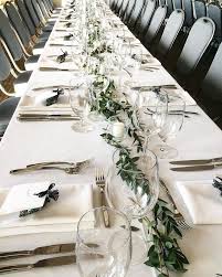 Simple Italian Ruscus Greenery Table Runner Ruscus Italianruscus Tablerunners Weddingtable Weddingtabledeco Nebraska Wedding Wedding Table Wedding Flowers