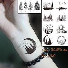 Bird tattoos are symbolic of freedom, love and soaring heights. 5 Pcs Temporary Tattoo Sticker Tree Bird Moon Sun Forest Waterproof Fake Tatto Water Transfer Tatoo Art For Kid Girl Woman Man Temporary Tattoos Aliexpress
