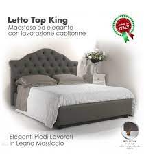 Talamo letto singolo contenitore, stuttura: Letto Contenitore Top King Elegante Design Moderno Testiera Capitonne
