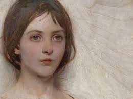 Portrait of Angel (PRINT), FREE SHIPPING, European Prints, Mailed Art  Prints, Vintage Painting, Coastal Wall Art, Religious Art, Catholic