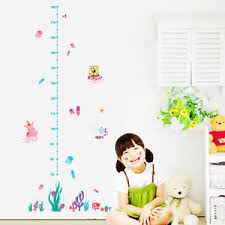 Details About Spongebob Coral Jelly Fish Growth Chart Wall Decals Sticker Kids Nursery Decor