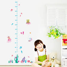 Details About Spongebob Coral Jelly Fish Growth Chart Wall Decals Sticker Kids Nursery Decor