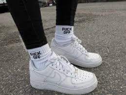 Black Air Forces With White Socks Pin By Ngo Viết Nam Long On Shoes Nike Shoes Women Sport Shoes Women Nike Women