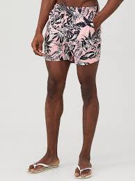 Superdry Edit Floral Print Swim Shorts Pink Littlewoodsireland Ie