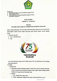 Template logo tpa taman pendidikan al quran pendidikan qur an. Surat Edaran Hari Amal Bakti Ke 75 Kantor Kementerian Agama Kabupaten Jembrana