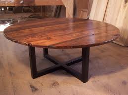 Terrazzo stone shapes up as the perfect host for books, mags and snacks. Large Round Coffee Table With Industrial Metal Base Rustic Restaurant Furniture