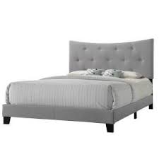 Amelia Gray Queen Fabric Bed 286158 In 2020 Upholstered Beds Bed Grey Bedding