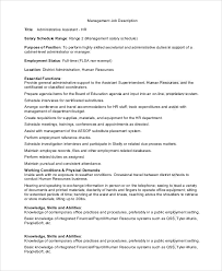 Manage the titles daily calendar; Free 9 Sample Administrative Assistant Job Descriptions In Pdf Ms Word