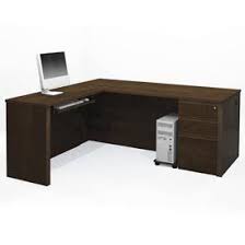 Over 200 desktops & 40 frame choices. Bestar Prestige 7 Piece U Shape Desk In Chocolate Cheap Furniture Website Corner Writing Desk Home Office Furniture