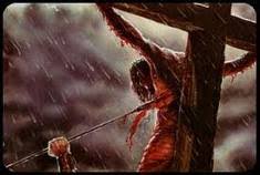 Resultado de imagem para a lança no peito de cristo