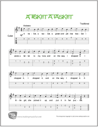 It was used as the basis for a very successful and highly regarded 1938 recording by ella fitzgerald, composed by fitzgerald in conjunction with al feldman (later known as van alexander). A Tisket A Tasket Free Beginner Guitar Sheet Music Tab