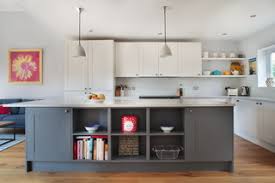 Dark grey shaker with red glass splashback. Modern Shaker Kitchen In Grey And Cream Transitional Kitchen Buckinghamshire By Design A Space Kitchens Bedrooms Interiors Houzz Ie