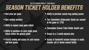 Vanderbilt Athletics Vu Commodores Football Tickets
