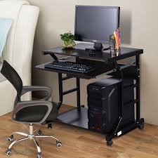 Home Office Workstation Rolling Computer Desk 59 95 Free Shipping This Desk Is A Perfect Choice For Both Families Office Workstations Pc Desk Computer Desk