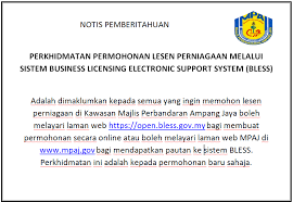 There is still a lack of data on safety and reputation of this domain. Mp Ampang Jaya On Twitter Perkhidmatan Permohonan Lesen Perniagaan Melalui Sistem Business Licensing Electronic Support System Bless Http T Co J0pzhvhe11