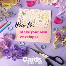 It measures 4.25 inches x 5.5 inches and is the perfect size card to decorate and create for a special occasion or holiday card. How To Make Diy Envelopes For Your Cards Simply Cards Papercraft Magazine