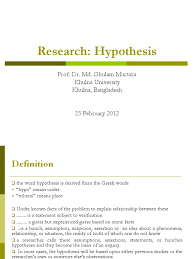 The marketing research problem is to determine the relative strengths and weaknesses of sears. Research Hypothesis