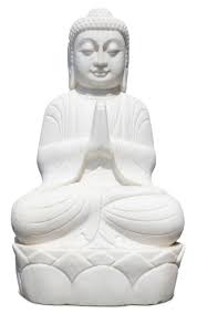 Betende Buddha Figur Aus Marmorstein Erschaffen Diese Geste Wird Auch Namaskar Mudra Genannt Unsere Artikel Sind Stets So Buddha Statuen Buddha Buddha Figur