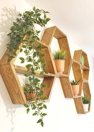 The Techniko Home Handmade 6 Sided Wooden Hexagon Shelves Will Really Make A Feature Piece On Any Wall In Your Ho Geometric Shelves Hexagon Shelves Box Shelves