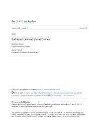 Bathroom Laws as Status Crimes