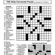 Expected the daily commuter crossword puzzle from the newspapers, nothing like that. The Daily Commuter Puzzle Crosswords