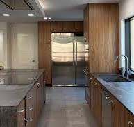 European Walnut Veneer Kitchen | Warm Grain Modern Look ...