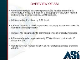 Bbb records show a license number of d026595 for this business, issued by department of insurance. Reinsurance And The Florida Insurance Market Presented By John Auer President Ceo American Strategic Insurance Group Ppt Download