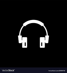 Headphone Icon On Black Background Black Flat Style Vector Illustration Download A Free Preview Or Black Backgrounds Logo Wallpaper Hd Dslr Background Images
