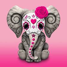 Check spelling or type a new query. Pink Day Of The Dead Sugar Skull Baby Elephant By Jeff Bartels Sugar Skull Tattoos Elephant Stickers Elephant Tattoos