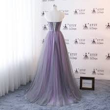 Prom Ball Gown Dress Long Purple Gray Evening Dress Lace Etsy Ball Gown Dresses Ball Gowns Lace Evening Dresses
