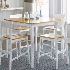 Bar height stools are generally 28 to 36 inches high, and can be too high for most counter height tables. Progressive Christy Counter Height Dining Table In Light Oak And White Walmart Com Walmart Com