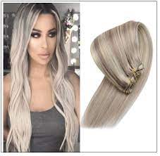 Platinum Blonde Highlights On Dirty Blonde Hair Unprocessed Human Hair