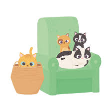 Originally performing as kitten, they changed their name after receiving threats of legal action by a heavy metal singer performing under the same name. Cats Make Me Happy Kittens In Sofa And Cat In Wicker Basket 1845454 Vector Art At Vecteezy