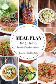 Healthy Meal Plan January 7 January 13 Healthy Meal Plans Healthy Weekly Meal Plan Meal Planning