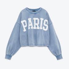 Hai online shop - 💙🖤 Zara cropped sweatshirt 💙🖤 ▪️Size :... | Facebook