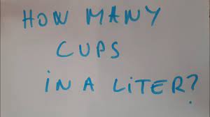 Cups and liters are both units used to measure volume. How Many Cups In A Liter Youtube