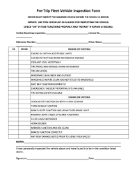 Safety lights another important item in a vehicle inspection checklist the safety lights which include headlights, hazard lights, turn lights, and brake lights. Pre Trip Inspection Sheet Fill Out And Sign Printable Pdf Template Signnow