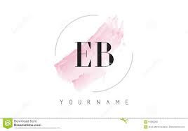On the picture of the keyboard, you. Aquarell Buchstabe Logo Design Eb E B Mit Rundburste Muster Vektor Abbildung Illustration Von Identitat Auslegung 91832093