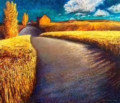 Dad making a garden grow and mom coming up with new ideas. Landscapes Iris Scott