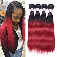 Comb through the extensions to ensure that the hair color is evenly distributed and coats all the areas you want dyed. Top Hair Brazilian Ombre Burgundy Hair Extensions Black To Red Weave Brazilian Hair Ombre Weaves Straight Two Tone 4 Bundles 10 12 14 16 Inches Total 200 Gram Walmart Canada