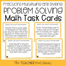 Begin mastering this skill by doing some online actiities below that feel like play. 5th Grade Fraction Multiplication And Division Problem Solving Task Cards The Teacher Next Door