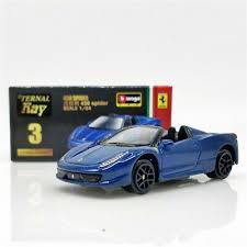 Bburago 1 64 Eternal Ray Ferrari 458 Spider Blue Diecast Model Diecast Diecast Cars Ferrari 458