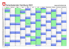 Mit schulferien und gesetzlichen feiertagen. Schulferien Kalender Hamburg 2021 Mit Feiertagen Und Ferienterminen